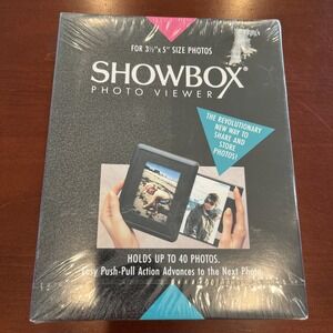 Showbox Photo Viewer 3.5"x5" Holds Up To 40 Pictures‎ Album Book Burnes New